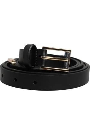 Dolce & Gabbana Classic Calfskin Leather Belt with Metal Buckle