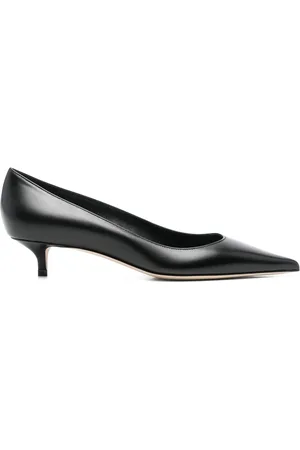 Jimmy Choo Pumps, female, , 7 UK, Leather Pointed Toe Kitten Heel
