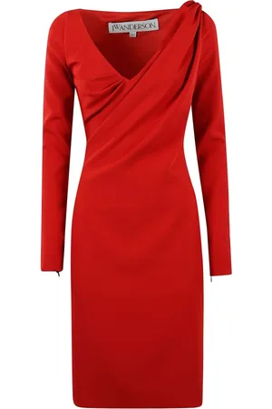 J.W.Anderson Short Dresses, female, , M, Drape V-Neck Dress