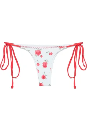 Frankies Bikinis Bikinis, female, , M, Floral Print Beachwear with Side Tie