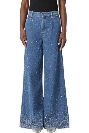 Liu Jo Wide Jeans, female, , W27, Flare High Waist Jeans with Strass