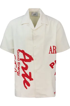 Arte Antwerp Graphic Cotton Shirt Red Print