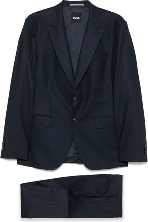 HUGO BOSS Single Breasted Suits, male, , 4XL, Slim Fit Blended Wool Suit