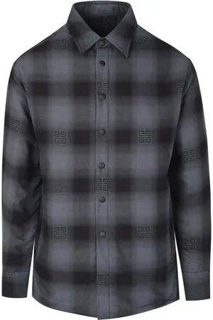 Givenchy Casual Shirts, male, , M, Checked Print Long Sleeve Overshirt