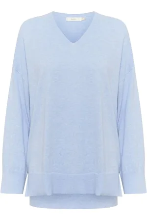 INWEAR V-neck Knitwear, female, , 2XL, Windsurfer Melange V-Neck Cotton T-shirt