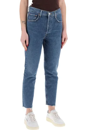 AGOLDE Cropped Jeans, female, , W26, Riley High-Waisted Straight Cropped Jeans