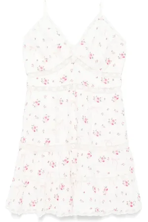 LOVESHACKFANCY Short Dresses, female, , S, Floral Embroidered Dress