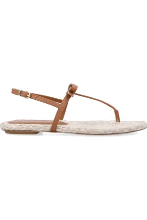 Stuart Weitzman Flat Sandals, female, , 6 UK, Bow Detail Leather Espadrillas Sandals