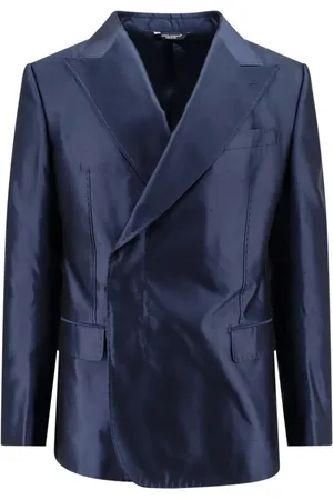 Dolce & Gabbana Blazers, male, , M, Silk Double-Breasted Clothing