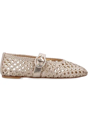 Stuart Weitzman Ballerinas, female, , 7 UK, Golden Closed Mary Jane Shoes