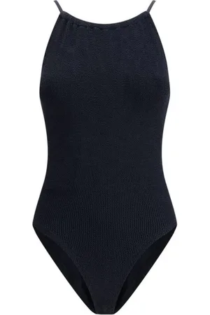Hunza G One-piece, female, , ONE SIZE, Crisscross Back High-Neck Swimsuit