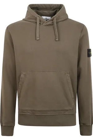 Stone Island Hooded Cotton Sweatshirt with Kangaroo Pocket