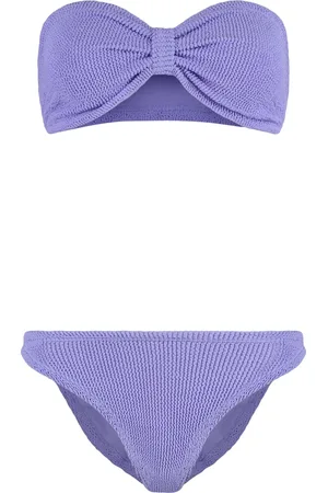 Hunza G Bikinis, female, , ONE SIZE, Plain Color Elasticated Bikini