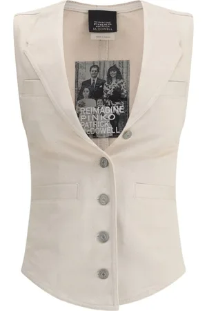 Pinko Denim Jacket with Mélange Pattern