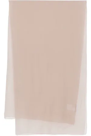 Alberta Ferretti Elegant Beige Silk Scarf