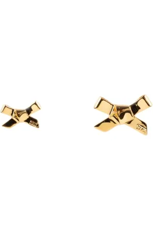 Elisabetta Franchi Earrings, female, , ONE SIZE, Elegant Bow Earrings Gold