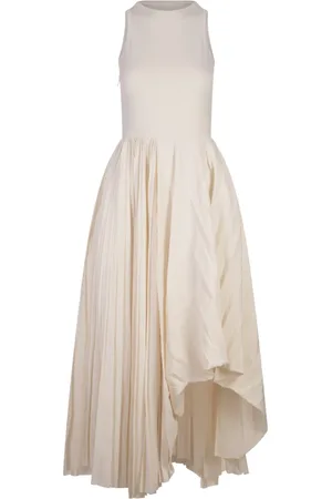 Alexander McQueen Ivory Asymmetrical Dress Woman Clothing