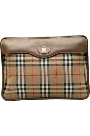 Burberry Pre-owned Clutches, female, , ONE SIZE, Pre-owned Canvas clutches