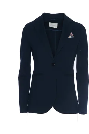 Circolo Blazers, female, , L, Navy Jacket Classic Style