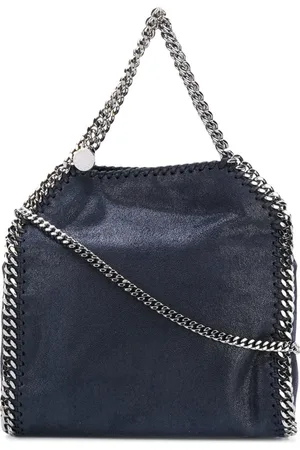 Stella McCartney Handbags, female, , ONE SIZE, Black Chain-link Trim Handbag