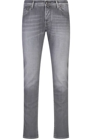Jacob Cohen Grey Cotton Elastane Trousers