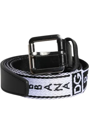 Dolce & Gabbana Belts, male, , 110 CM, Metal Logo Buckle Belt White
