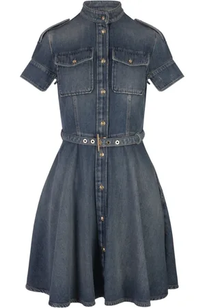 Alexander McQueen Shirt Dresses, female, , S, Denim Mini Dress