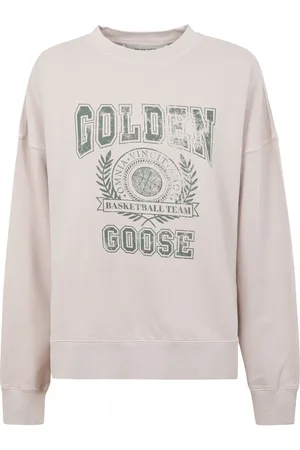 Golden Goose Sweatshirts, female, , M, Cotton Crewneck Sweatshirt with Logo Print