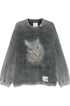 MIHARA YASUHIRO Sweatshirts, male, , M, Logo Patch Crew Neck T-shirt