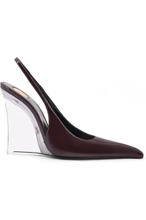 Saint Laurent Wedge Sandals Elastic Ankle Strap