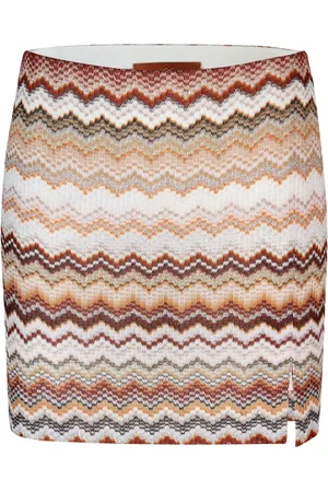 Missoni Short Skirts, female, , XS, Zig Zag Metallic Skirt