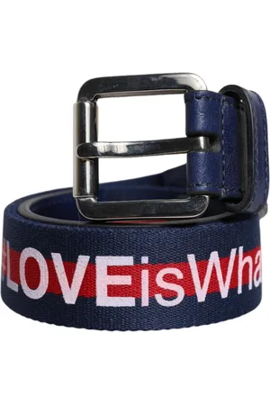 Dolce & Gabbana Belts, male, , 95 CM, Printed Leather Belt with Metal Buckle