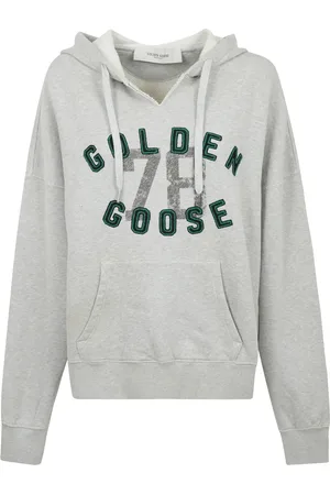 Golden Goose Hoodies, female, , L, Cotton Hoodie with Embroidery Logo