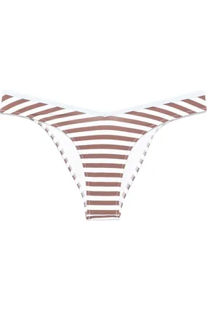 Frankies Bikinis Bikinis, female, , S, Striped Earth Beachwear with Trim