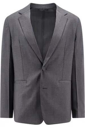 Givenchy Blazers, male, , M, Classic Grey Wool Blend Blazer