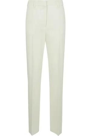 Golden Goose Straight Trousers, female, , XS, White Wool Tailored Trousers