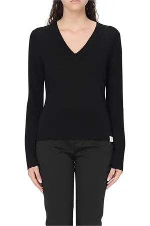 Peuterey V-neck Knitwear, female, , S, Elegant Ribbed Knit Jumper
