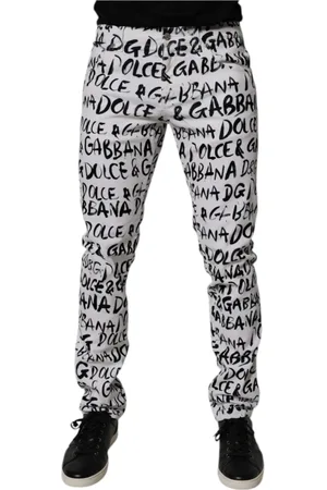 Dolce & Gabbana Logo Print Skinny Denim Jeans