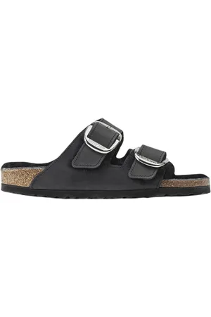 Birkenstock Sliders, female, , 6 UK, Arizona Big Buckle Shearling Sandal
