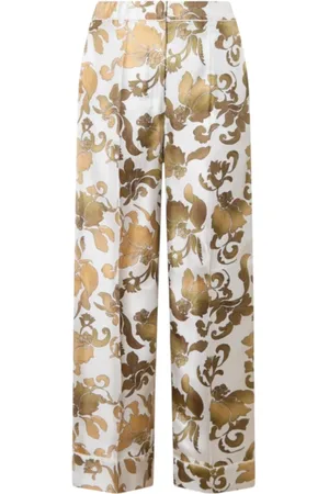 Max Mara Wide Trousers, female, , XS, Silk Pyjama Trousers with Print