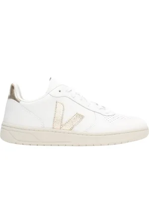 Veja Sneakers, female, , 3 UK, Leather Trainers with Gold Accents