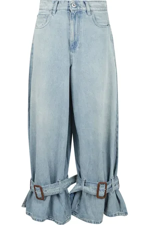 J.W.Anderson Wide Jeans, female, , W27, Wide Leg Buckled Cuff Jeans