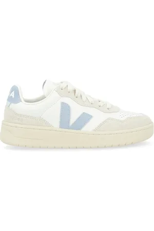 Veja Sneakers, female, , 7 UK, Leather Sneaker V-90 Blue Logo