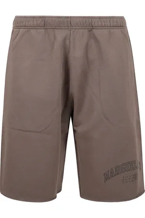 Maison Margiela Casual Shorts, male, , M, Cotton sports shorts with print and elastic waist