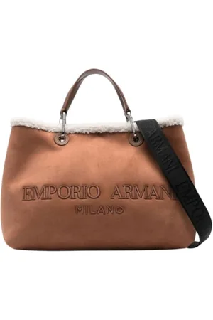 Emporio Armani Stylish Shopping Bag in Biscuit/Cream