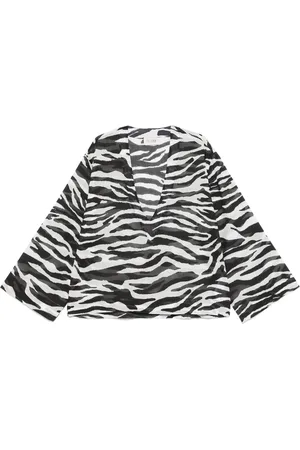 The Attico Blouses, female, , XS, /White V-Neck Long Sleeve Shirt
