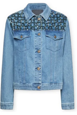 Elena Miro Embroidered Denim Jacket