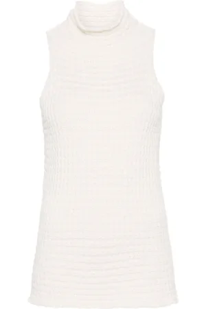 Jil Sander Sleeveless Tops, female, , S, High Neck Sleeveless Top