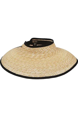 Borsalino Hats, female, , ONE SIZE, Black Straw Visor Hat