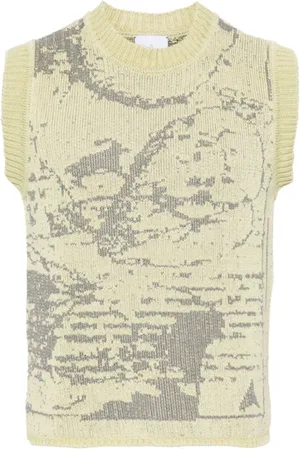 ROA Sleeveless Knitwear, male, , S, Green Apple Vest for Stylish Look